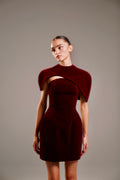 Burgundy Noir Éclipse Dress