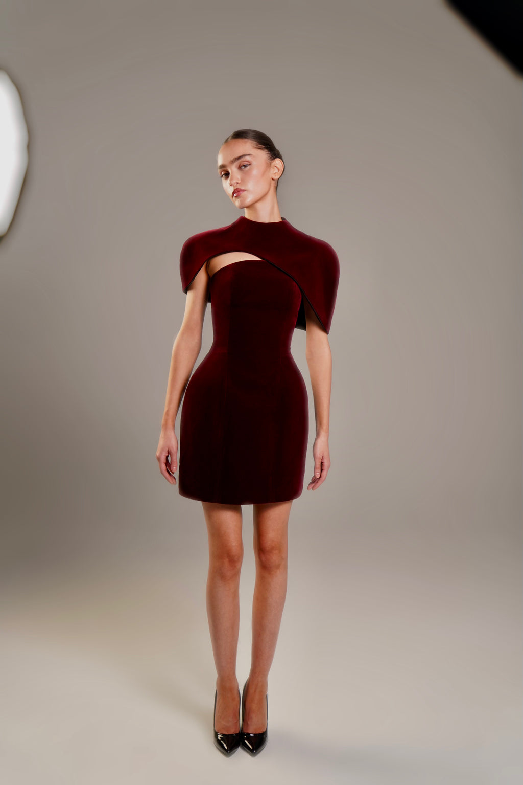 Burgundy Noir Éclipse Dress