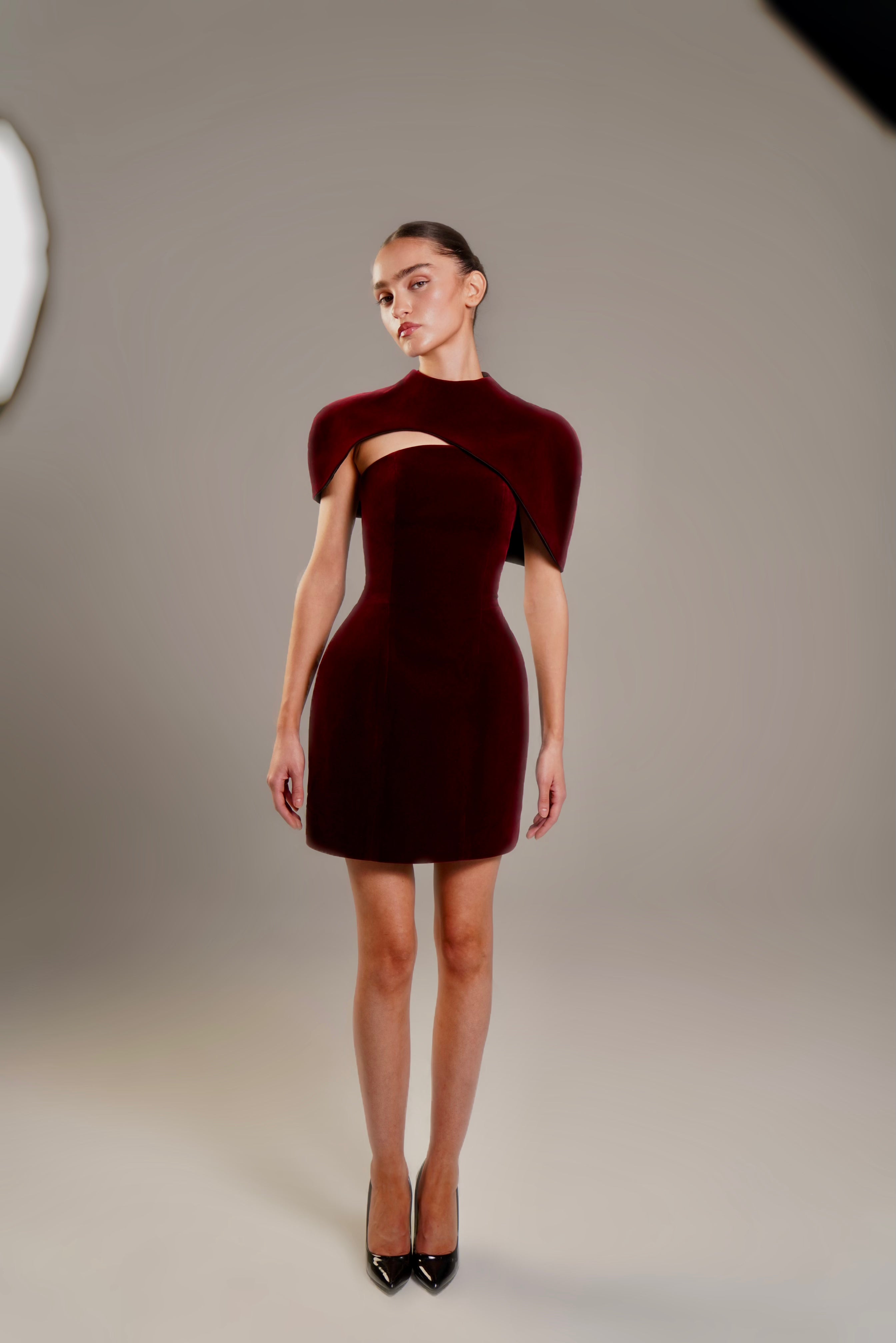 Burgundy Noir Éclipse Dress