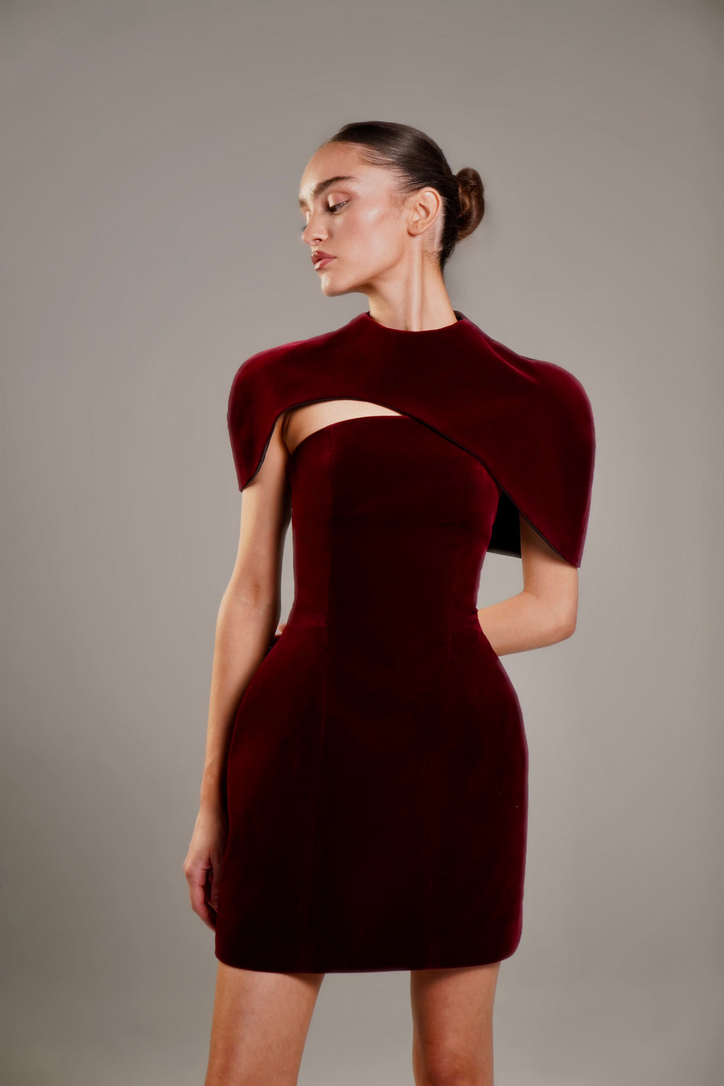 Burgundy Noir Éclipse Dress